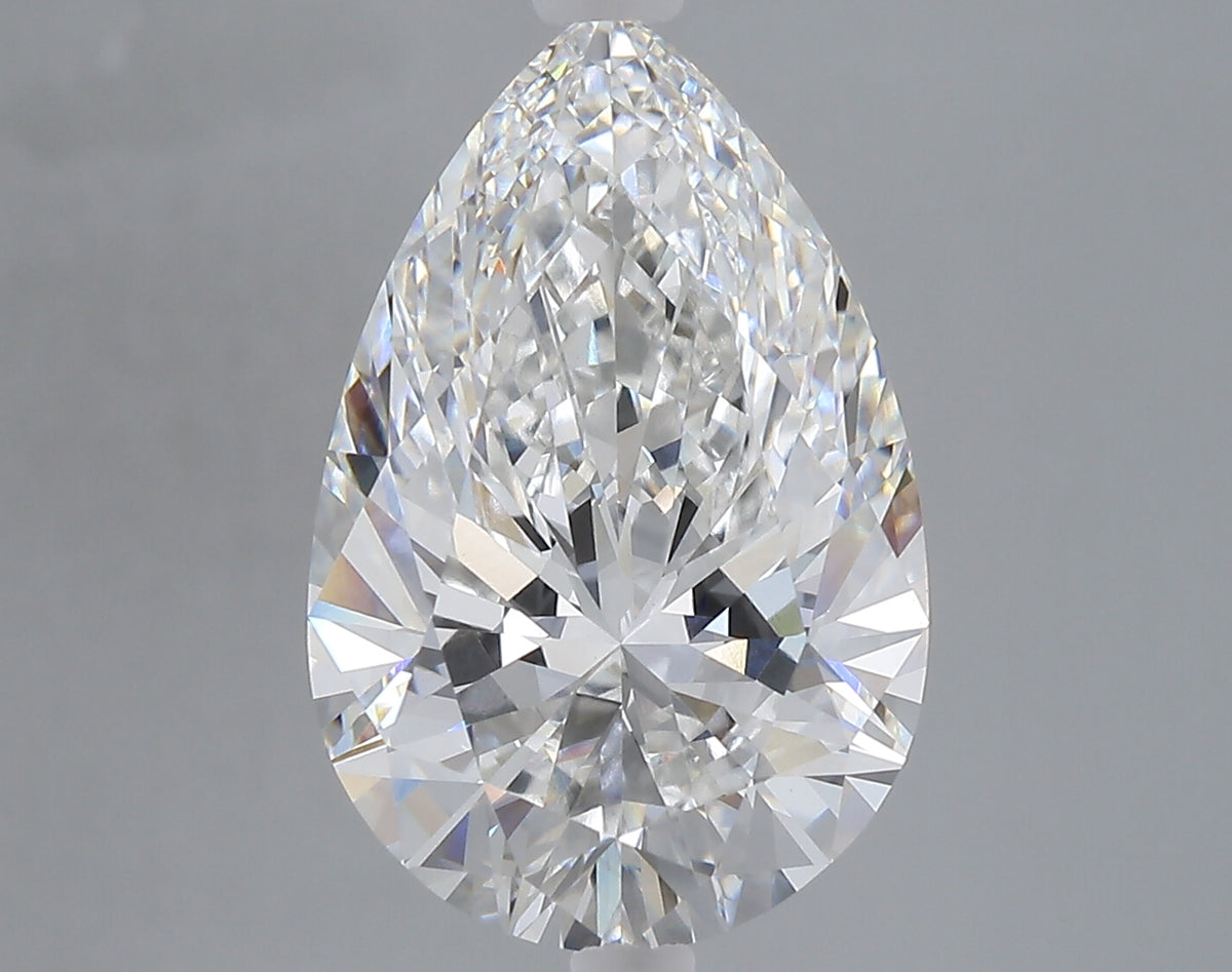 6.10 carat pear lab grown diamond F color VVS2 clarity