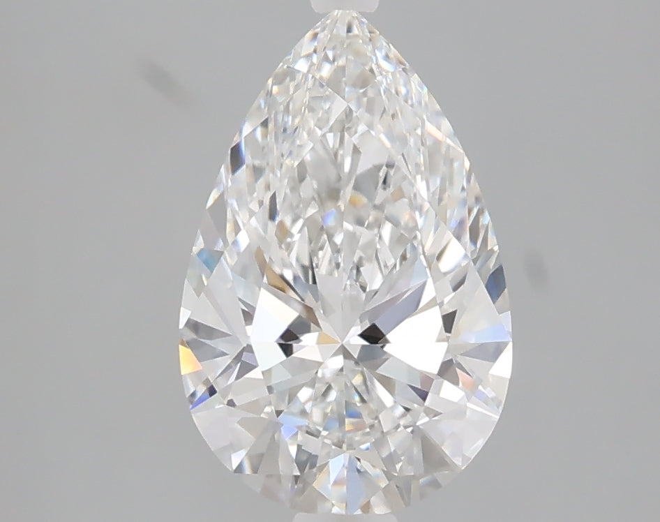 2.02 carat pear lab grown diamond E color VVS2 clarity