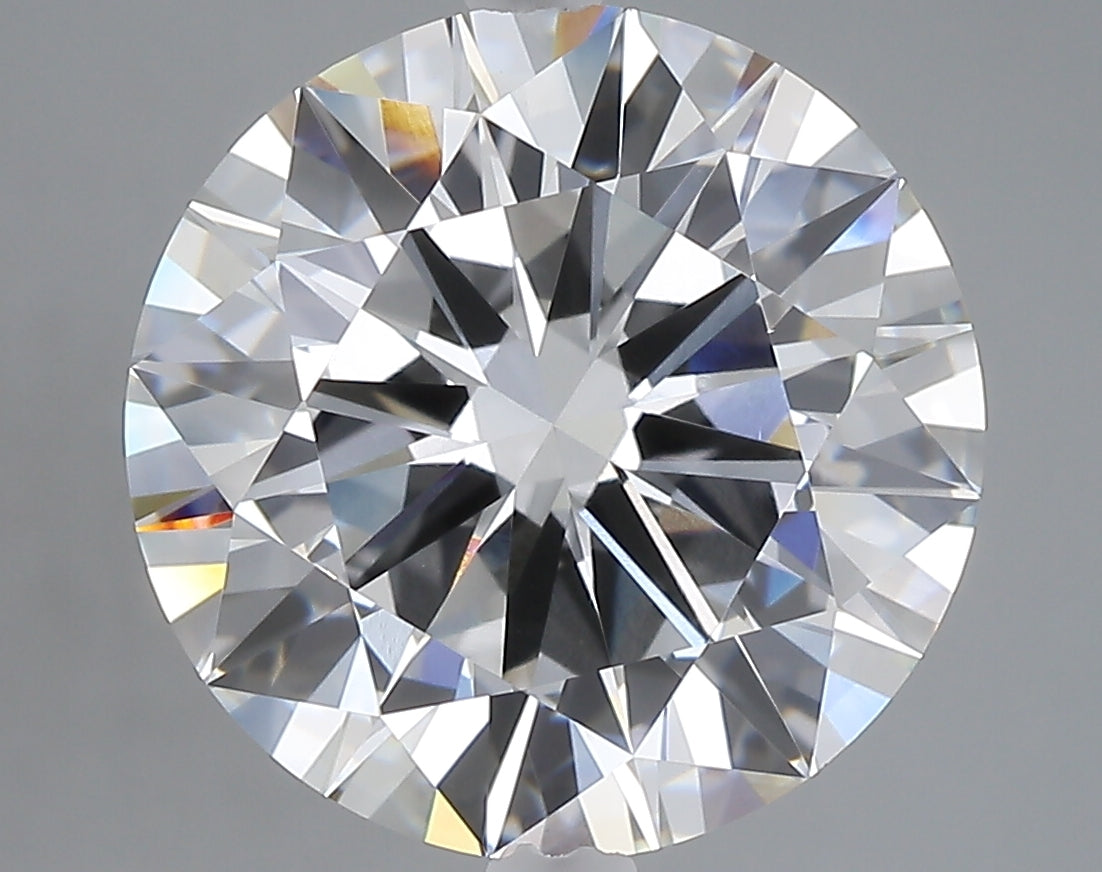 7.03 carat round lab grown diamond F color VVS2 clarity