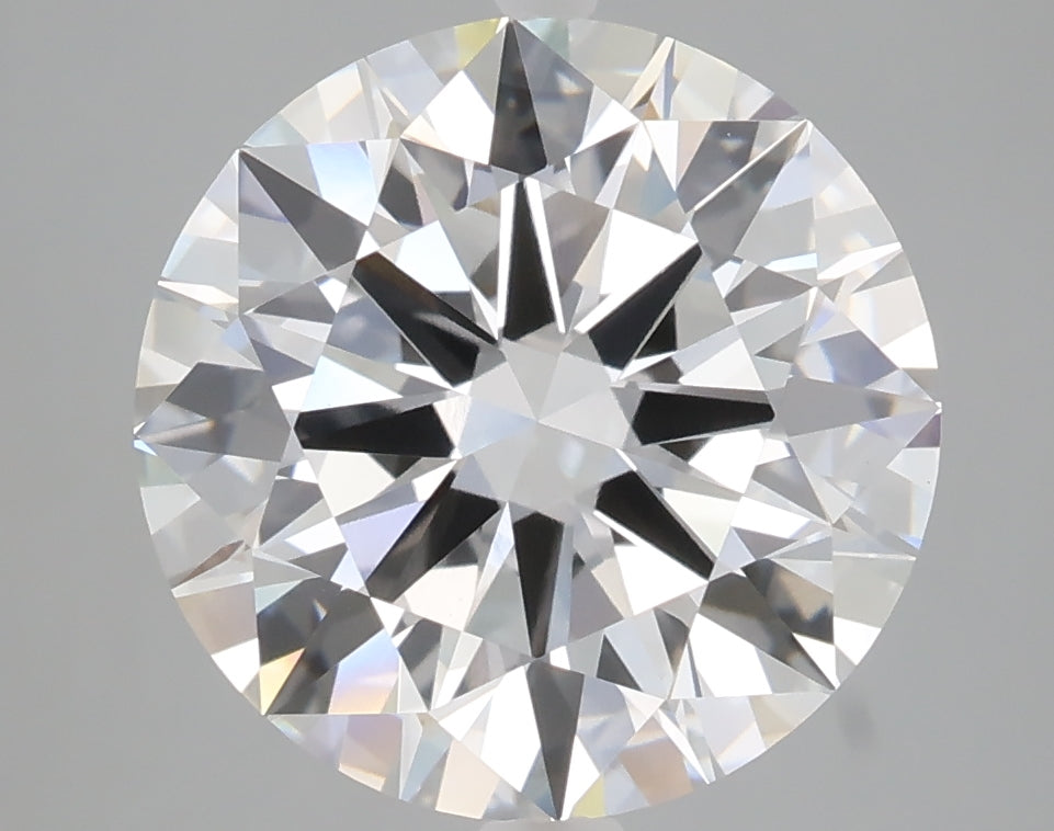 5.06 carat round lab grown diamond F color VVS2 clarity