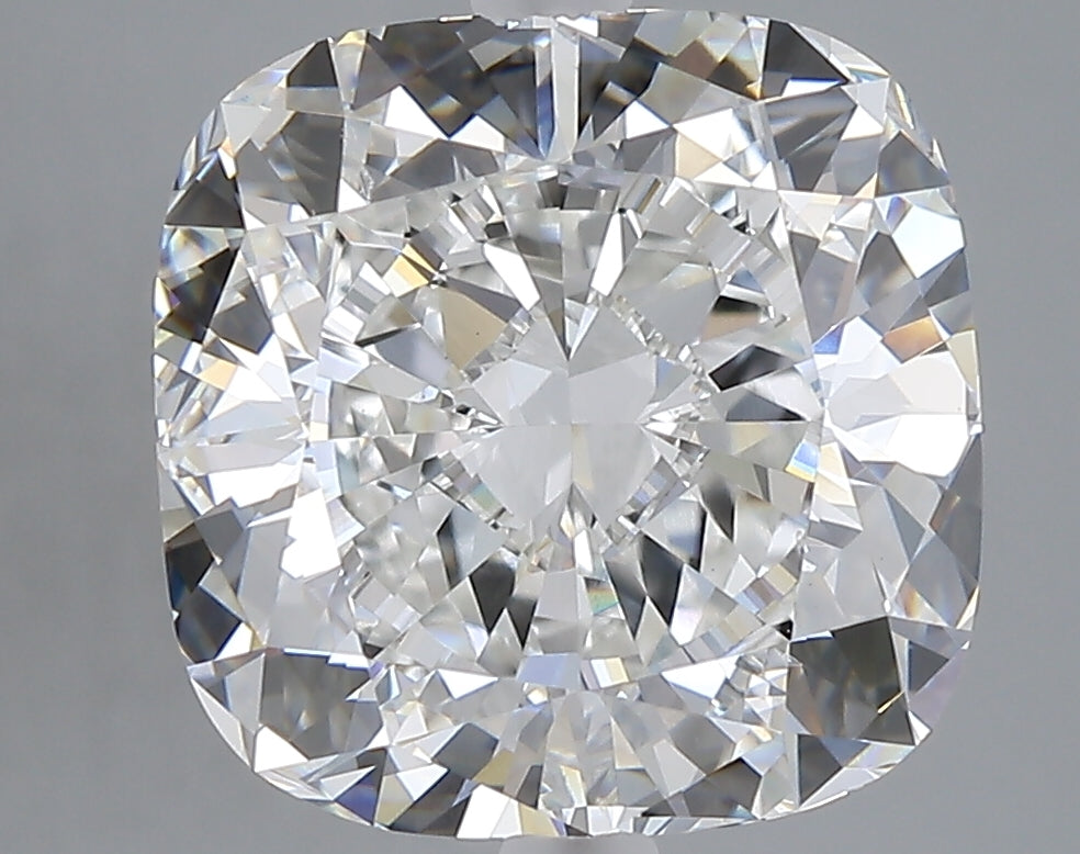 7.02 carat cushion lab grown diamond F color VVS2 clarity