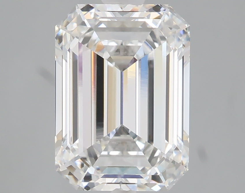 3.07 carat emerald lab grown diamond E color VVS2 clarity