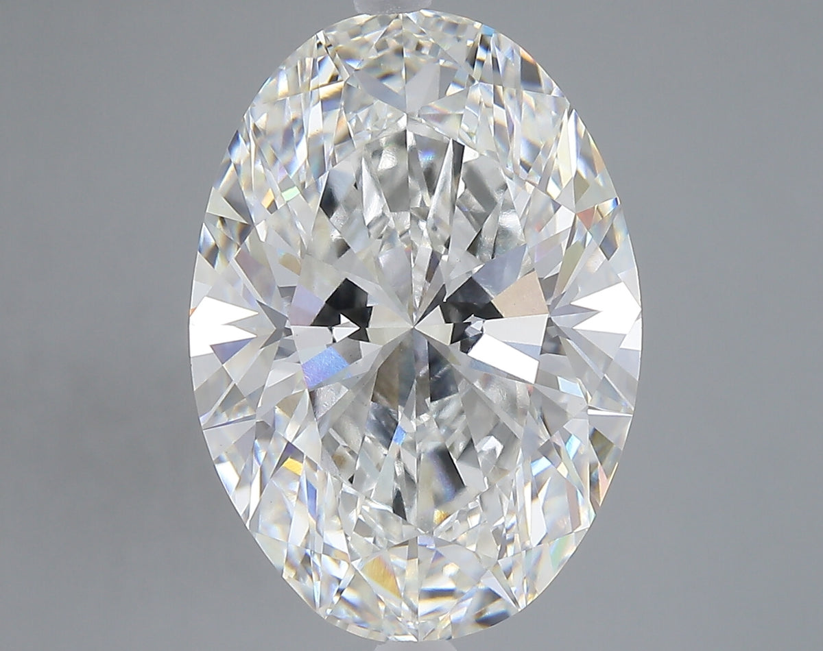 9.09 carat oval lab grown diamond F color VVS2 clarity