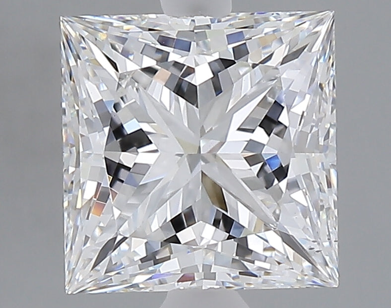 3.08 carat princess lab grown diamond E color VS2 clarity