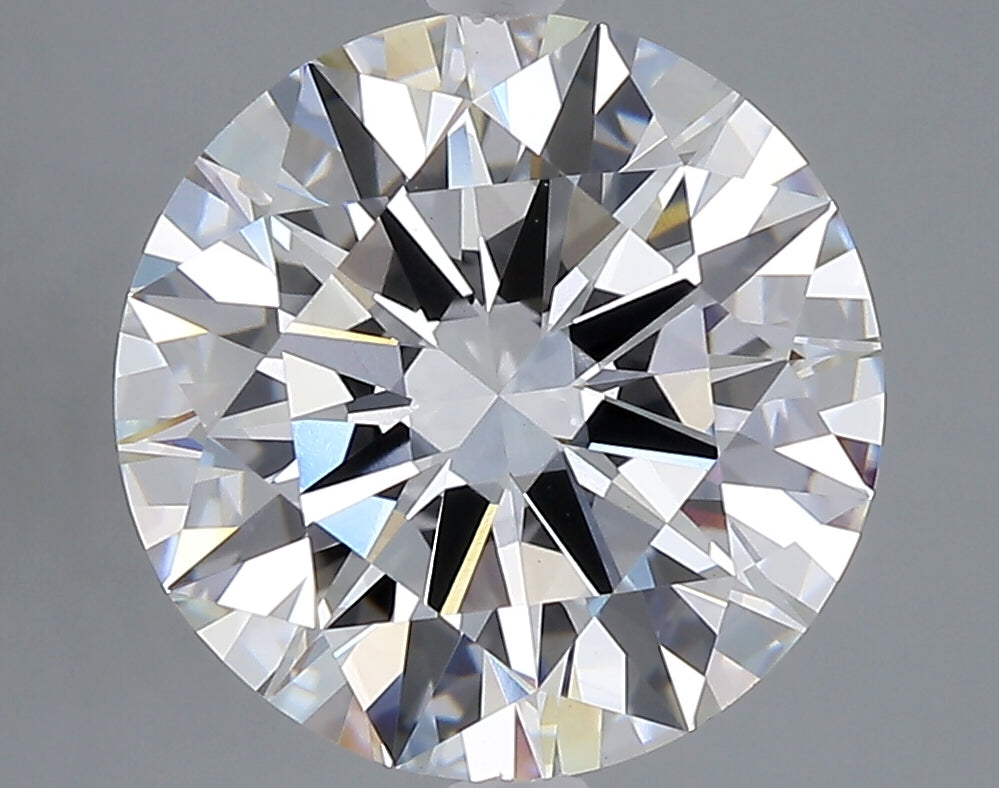 5.06 carat round lab grown diamond F color VVS2 clarity