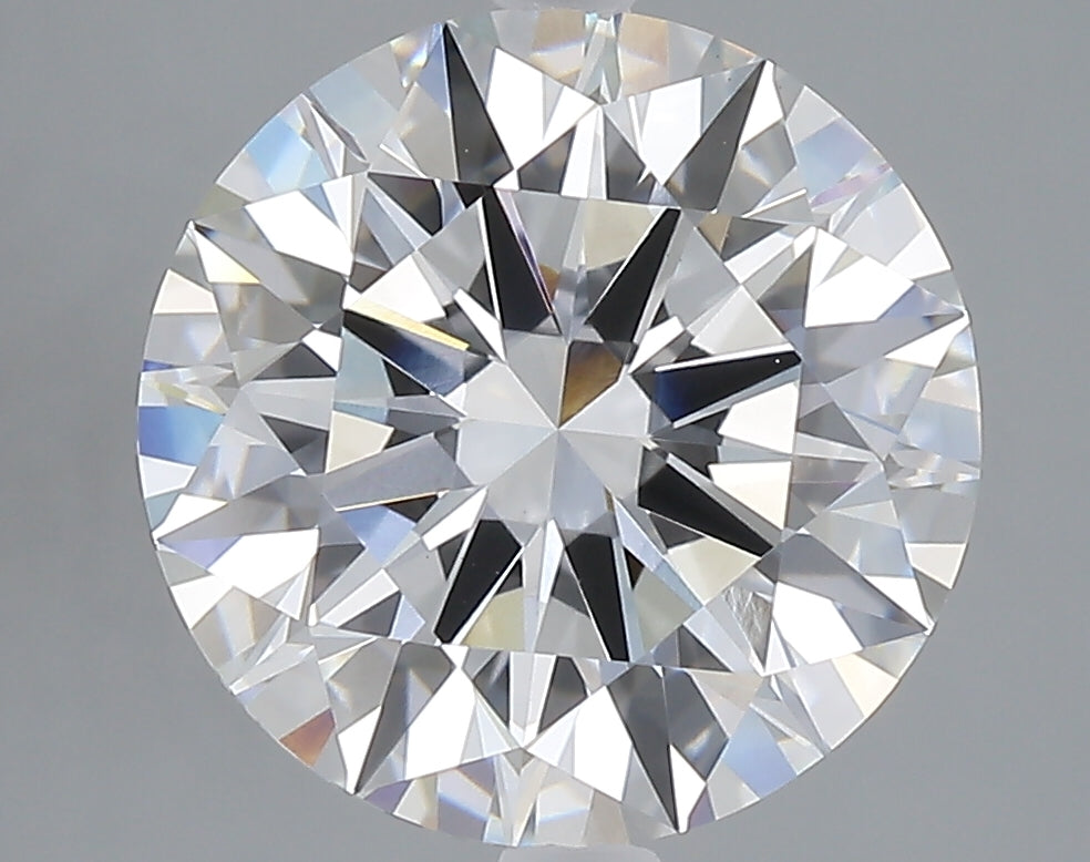 5.05 carat round lab grown diamond E color VVS2 clarity