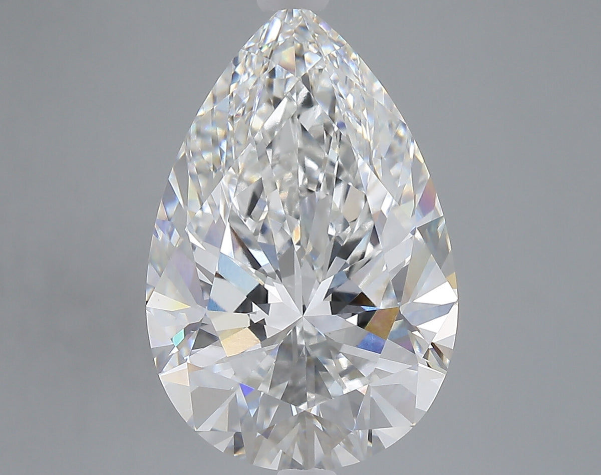 7.26 carat pear lab grown diamond F color VVS2 clarity