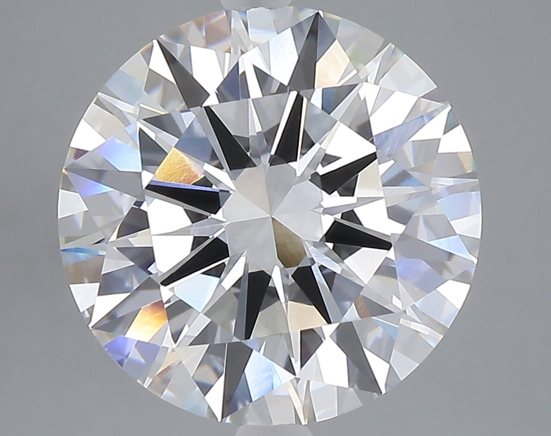6.72 carat round lab grown diamond F color VVS2 clarity