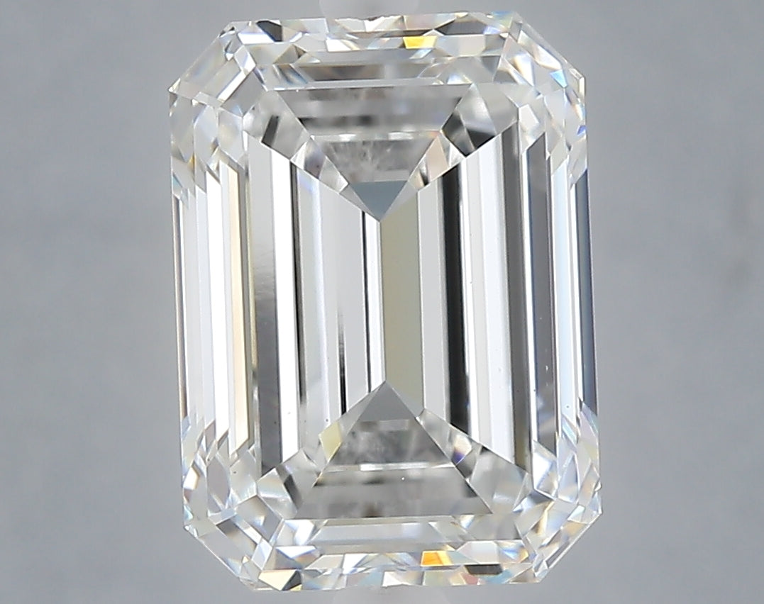 5.20 carat emerald lab grown diamond F color VVS2 clarity