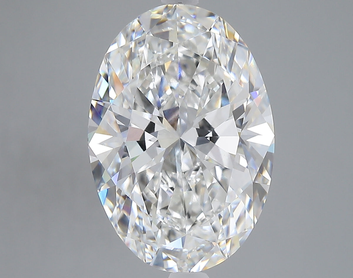 6.05 carat oval lab grown diamond E color VVS2 clarity