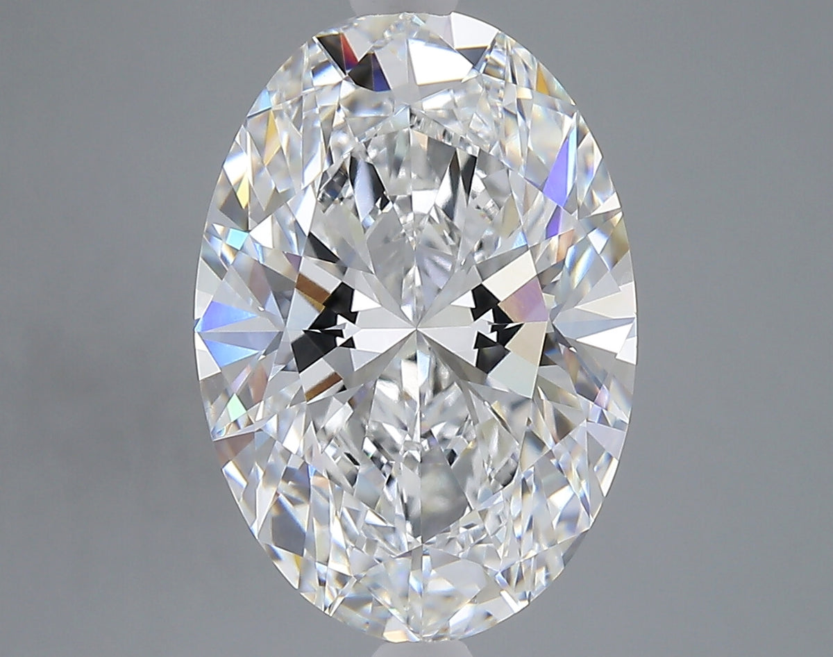 6.08 carat oval lab grown diamond E color VVS2 clarity