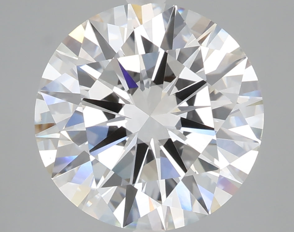 5.00 carat round lab grown diamond F color VVS2 clarity