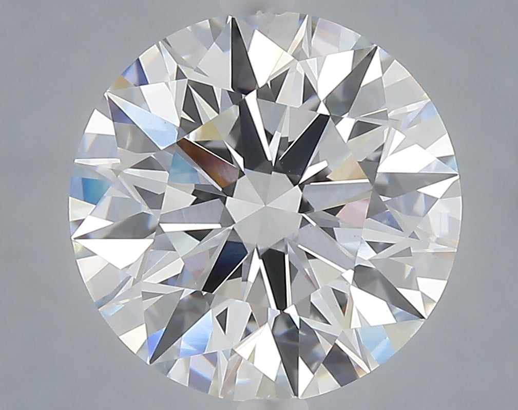 5.02 carat round lab grown diamond F color VVS2 clarity