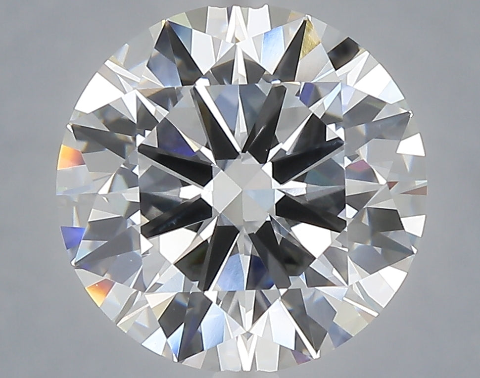 4.72 carat round lab grown diamond F color VVS2 clarity