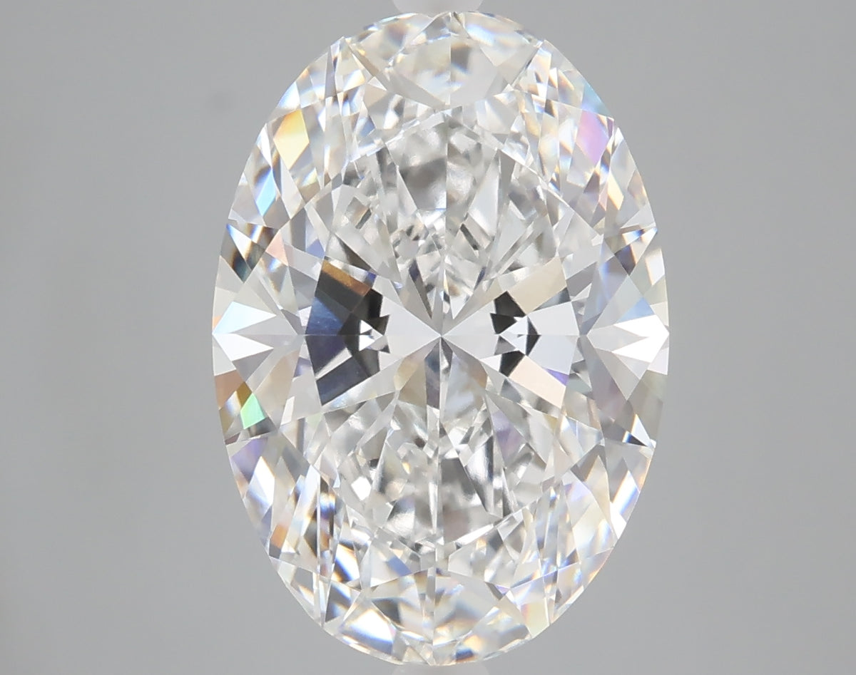 6.03 carat oval lab grown diamond F color VVS2 clarity