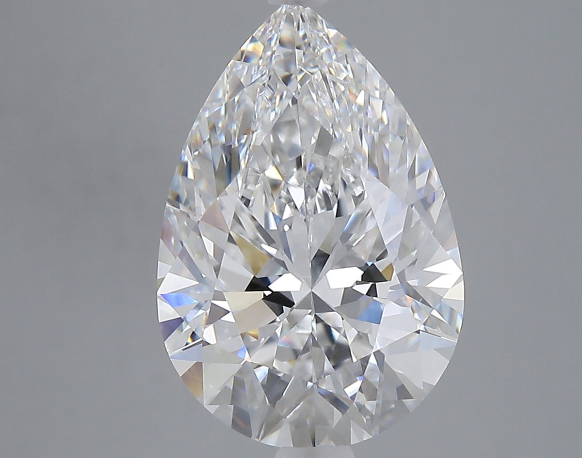 5.26 carat pear lab grown diamond E color VVS2 clarity