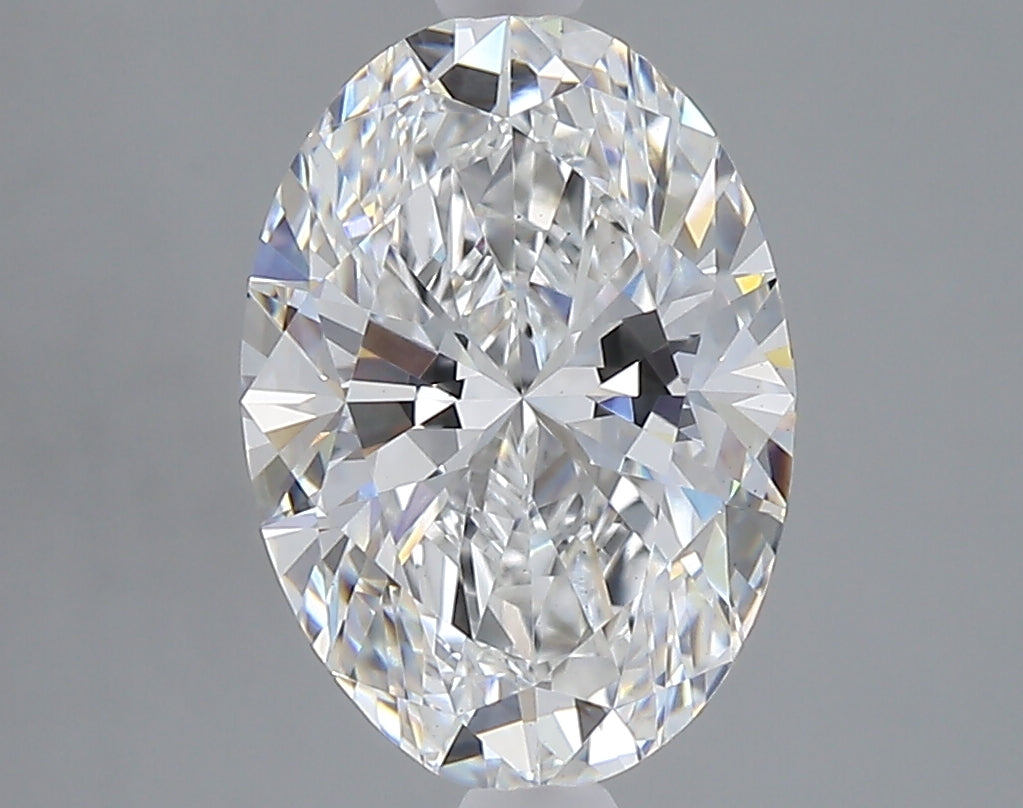 2.85 carat oval lab grown diamond E color VS1 clarity