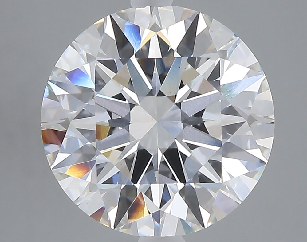 5.04 carat round lab grown diamond E color VVS2 clarity