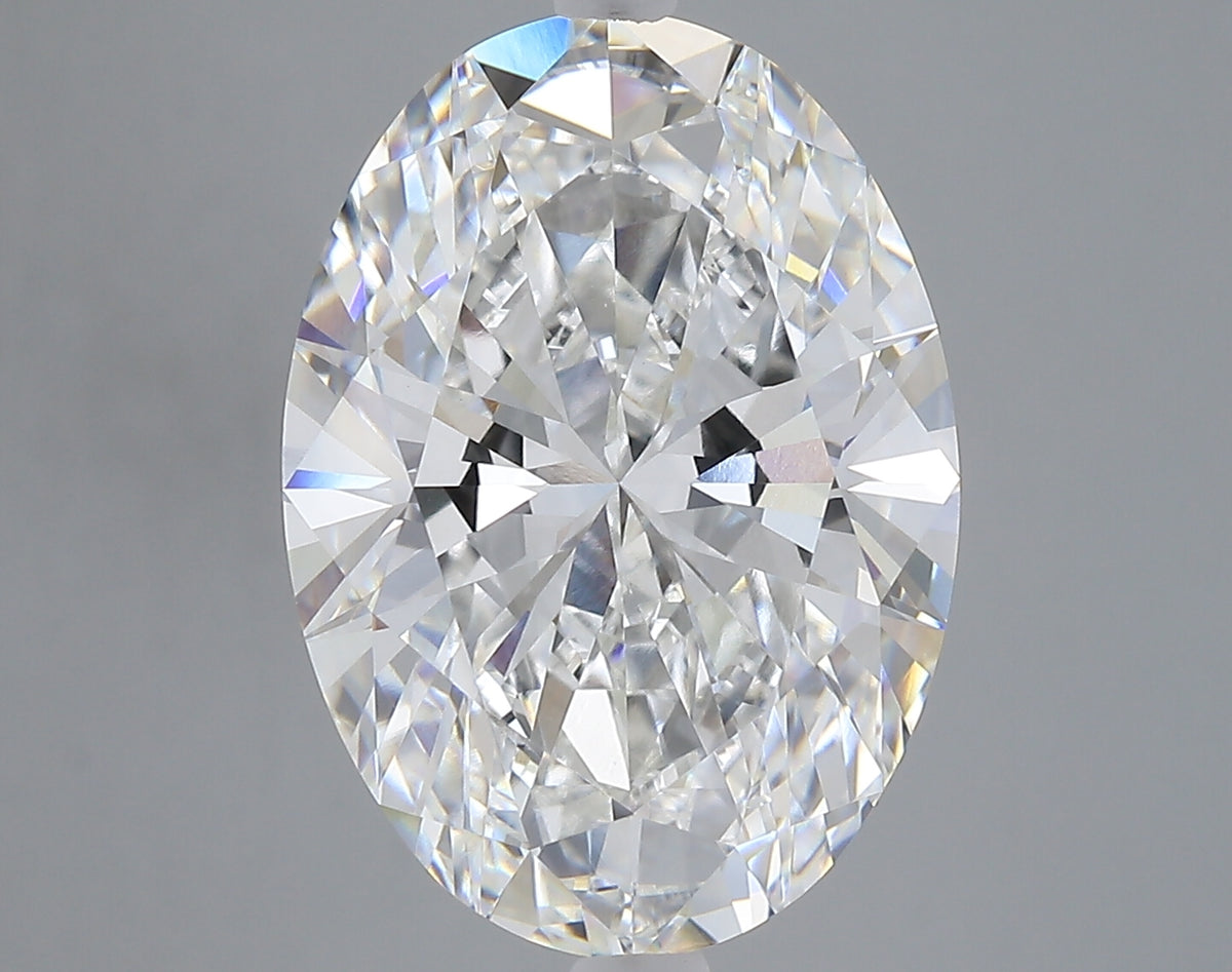 8.01 carat oval lab grown diamond F color VVS2 clarity