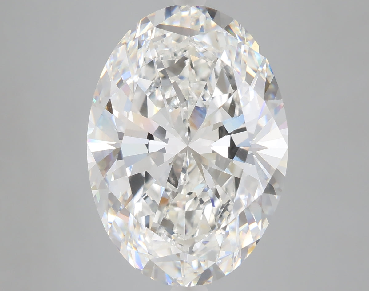 9.04 carat oval lab grown diamond F color VVS2 clarity