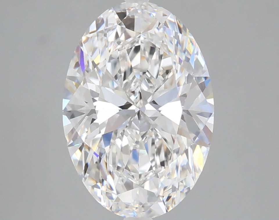 2.78 carat oval lab grown diamond D color VS1 clarity