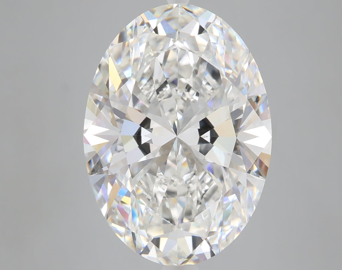 7.59 carat oval lab grown diamond F color VVS2 clarity