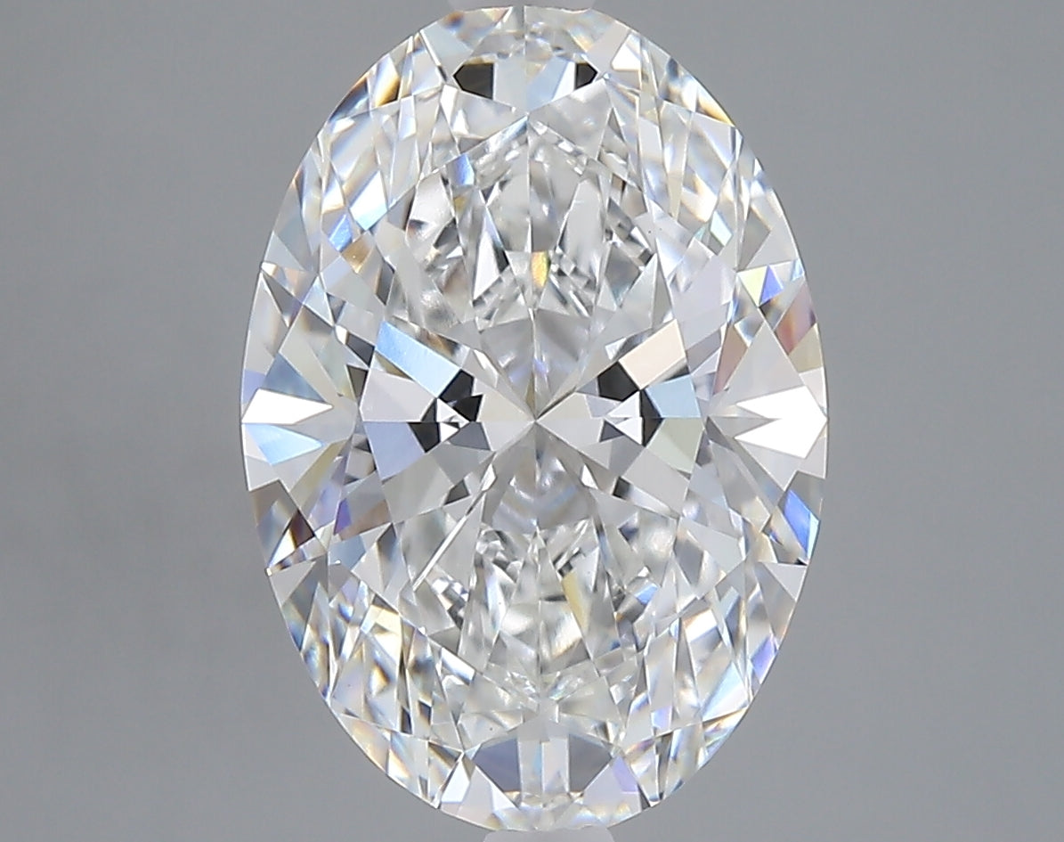 4.60 carat oval lab grown diamond F color VVS2 clarity