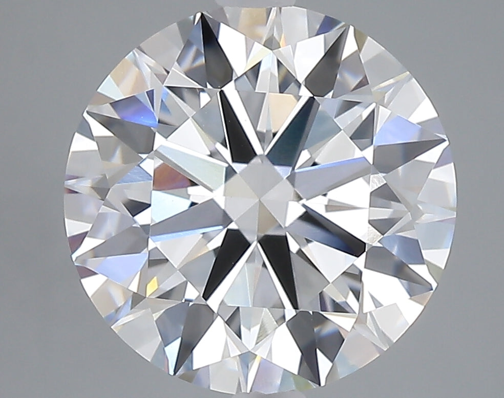 5.08 carat round lab grown diamond F color VVS2 clarity