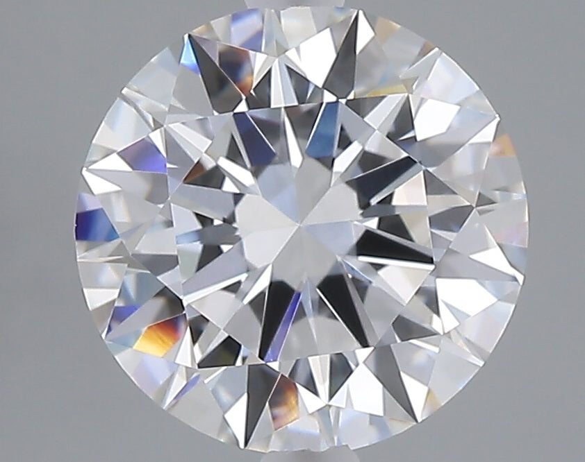 3.07 carat round lab grown diamond D color VVS2 clarity