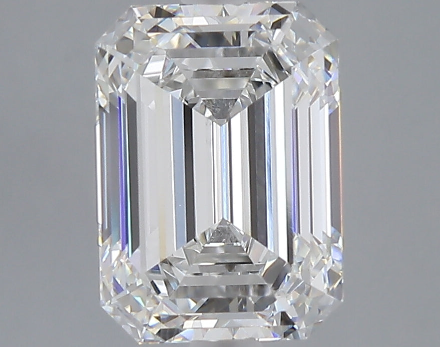 3.09 carat emerald lab grown diamond E color VVS2 clarity