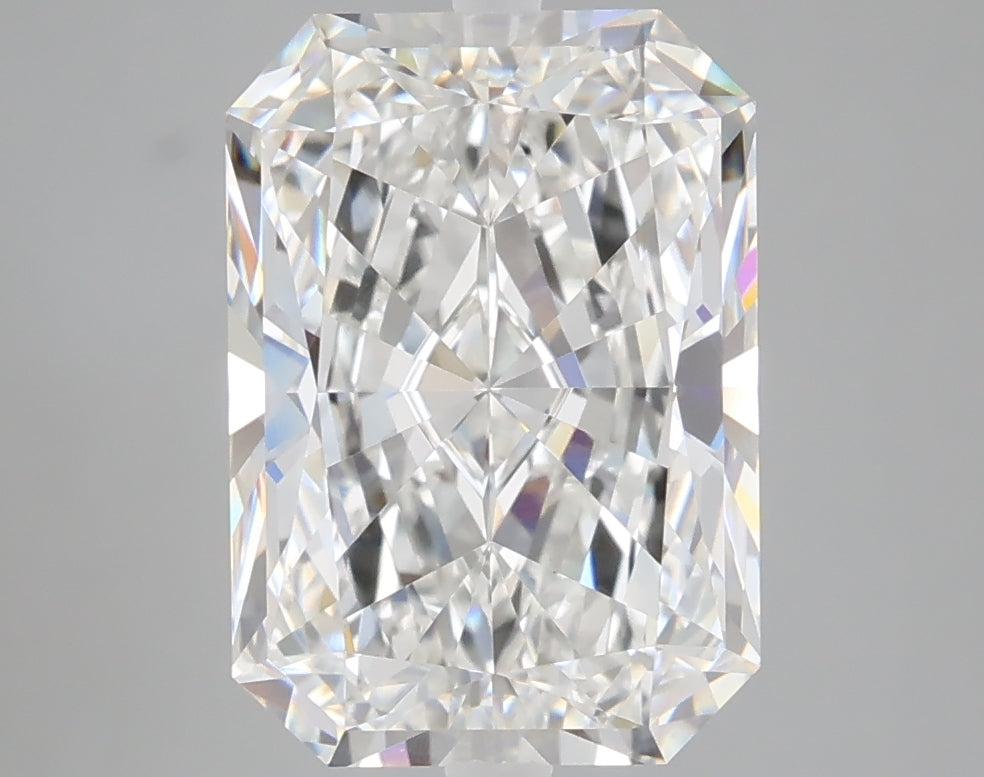 4.07 carat radiant lab grown diamond F color VVS2 clarity