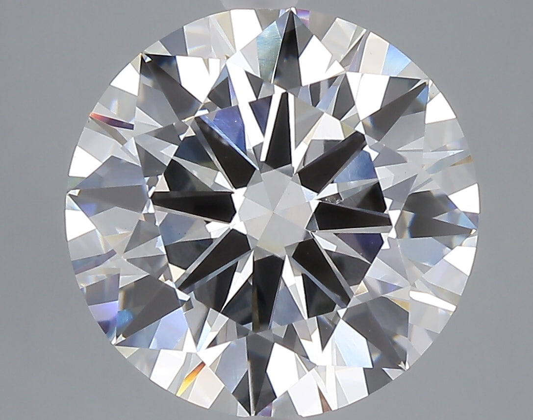 6.53 carat round lab grown diamond E color VVS2 clarity