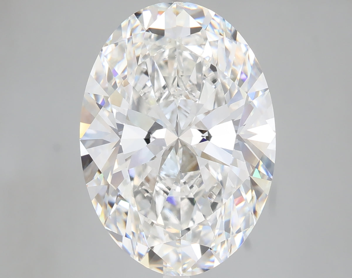 7.80 carat oval lab grown diamond E color VVS2 clarity