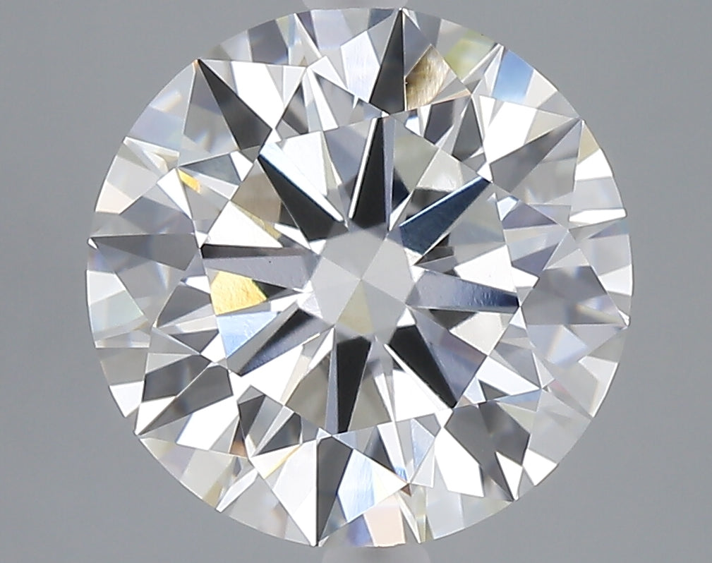 5.05 carat round lab grown diamond F color VVS2 clarity