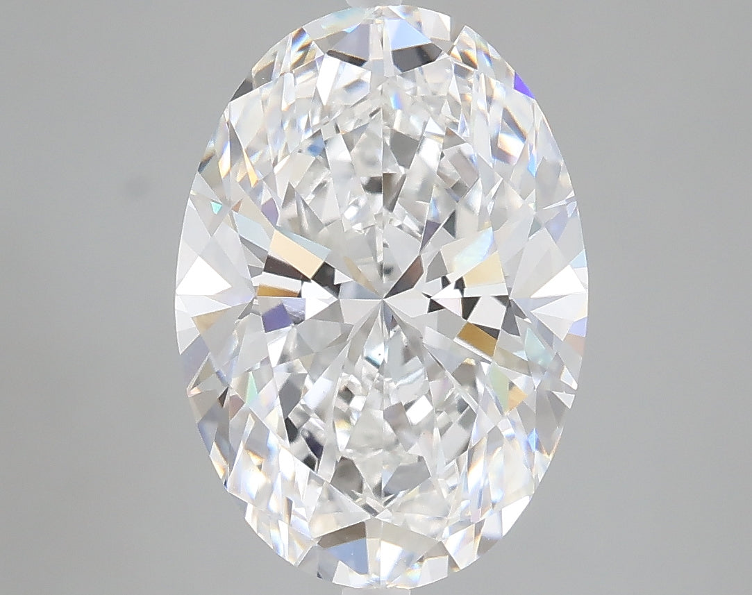 4.07 carat oval lab grown diamond D color VS1 clarity