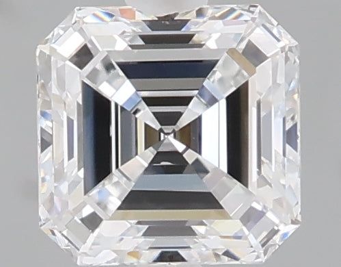 1.09 carat asscher lab grown diamond D color VVS2 clarity
