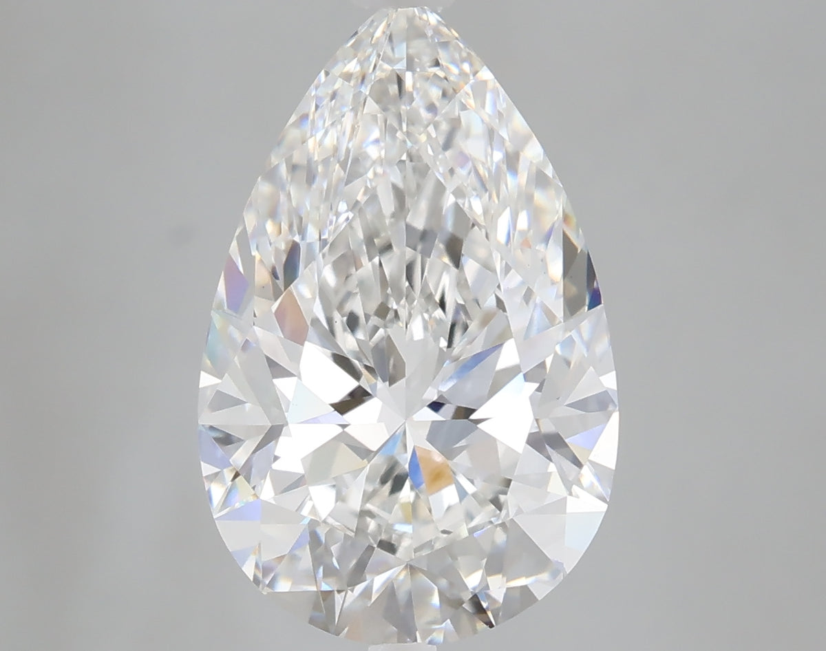 4.97 carat pear lab grown diamond F color VS1 clarity