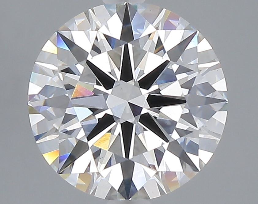 3.09 carat round lab grown diamond E color VS1 clarity
