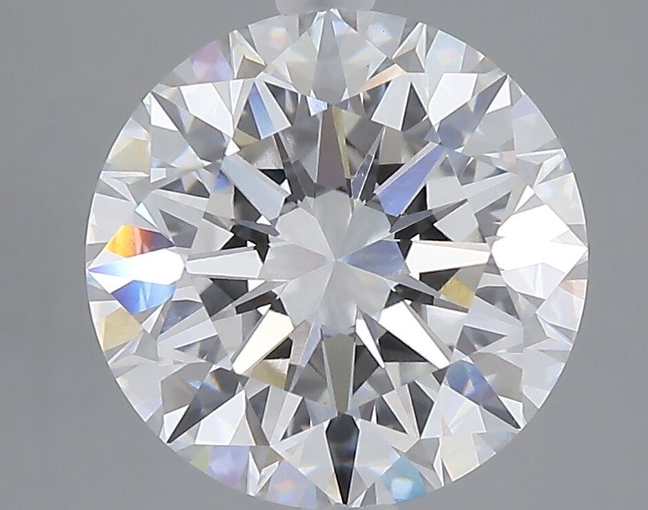 4.58 carat round lab grown diamond E color VS1 clarity