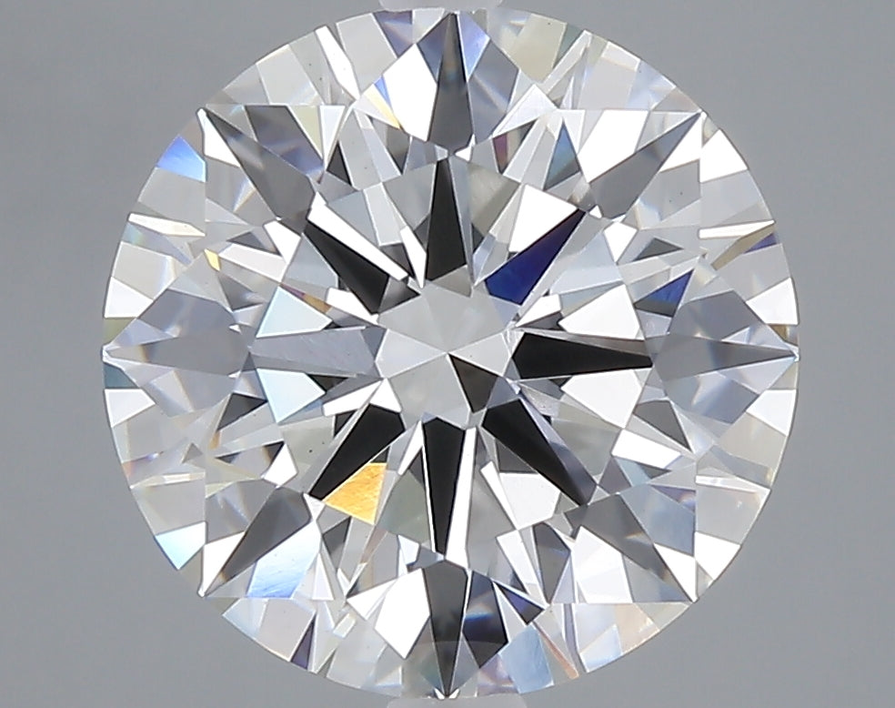 5.06 carat round lab grown diamond F color VVS2 clarity