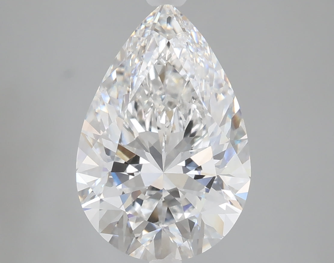 3.56 carat pear lab grown diamond E color VS1 clarity