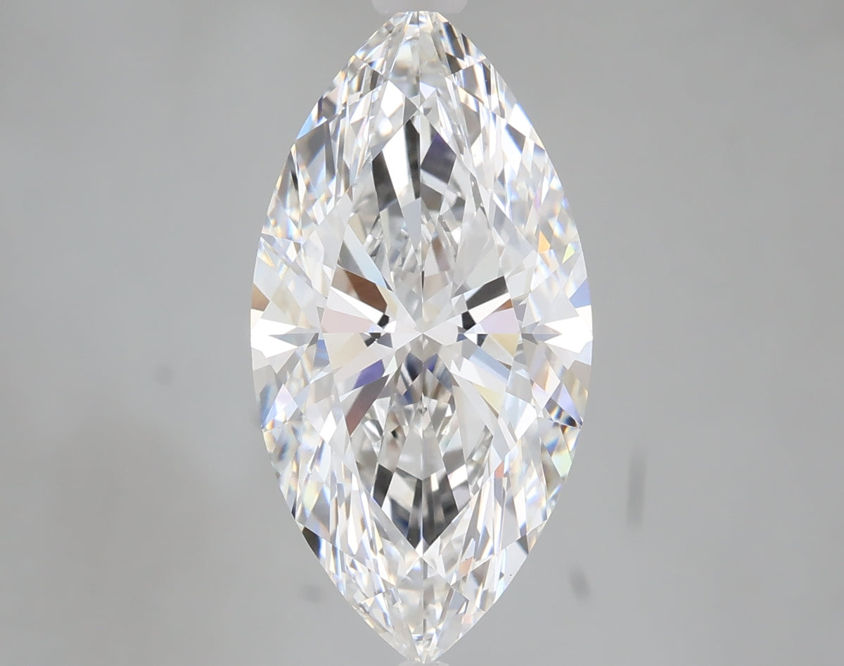 5.08 carat marquise lab grown diamond E color VS1 clarity