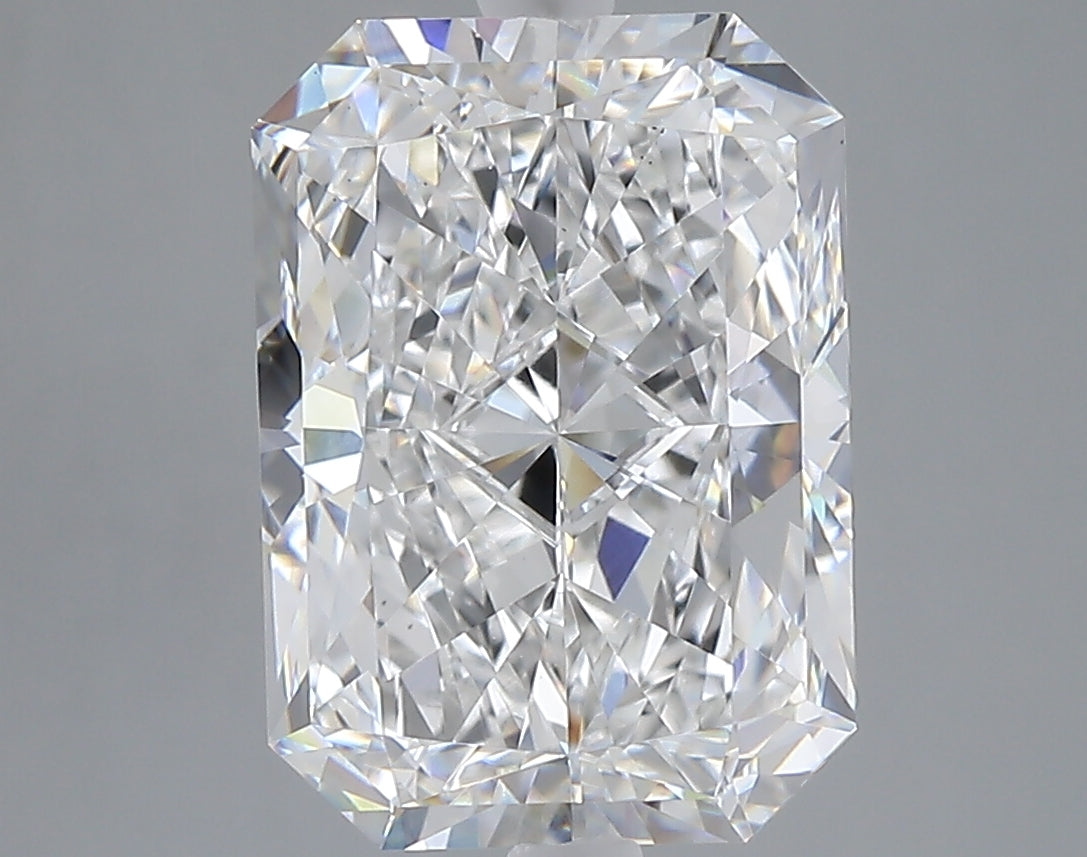 5.03 carat radiant lab grown diamond D color VS2 clarity