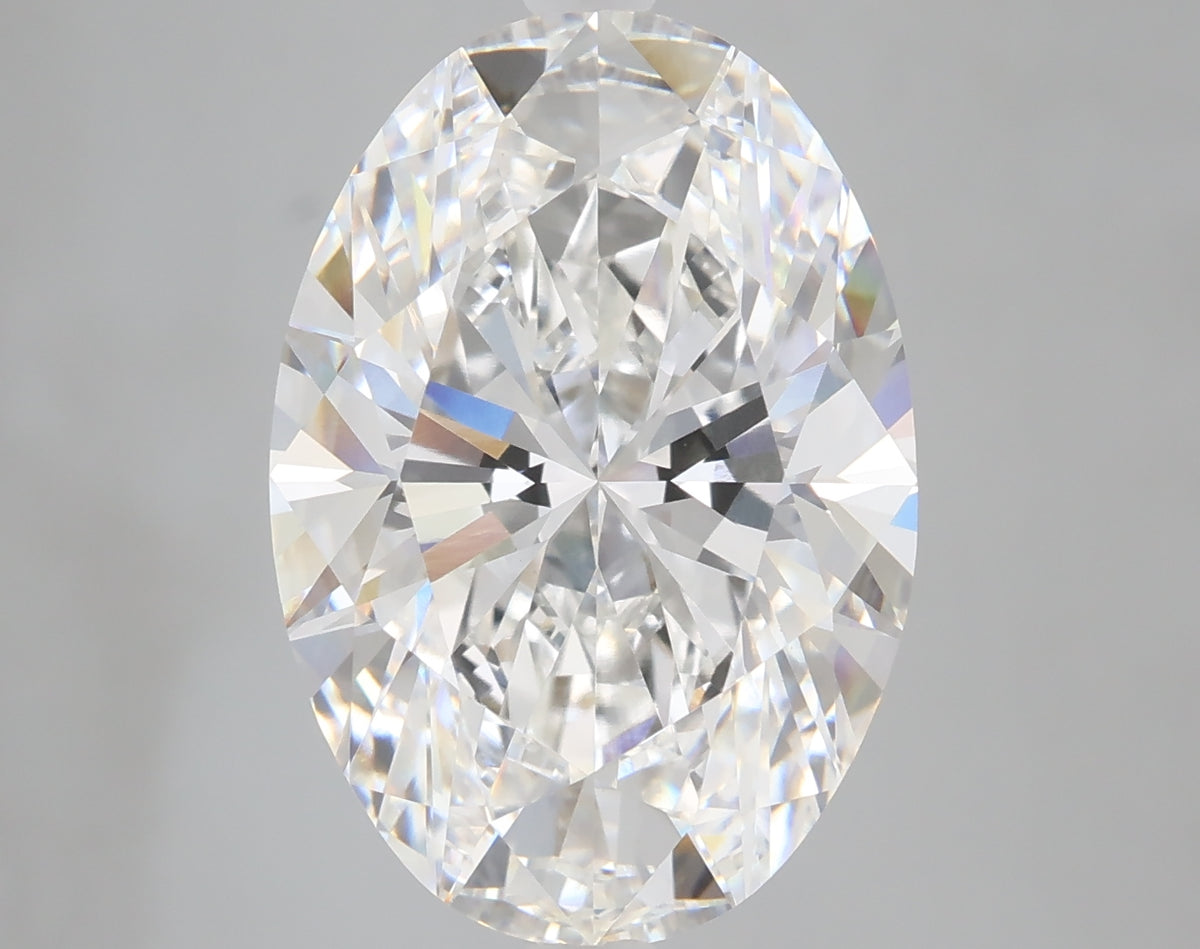 8.04 carat oval lab grown diamond F color VVS2 clarity