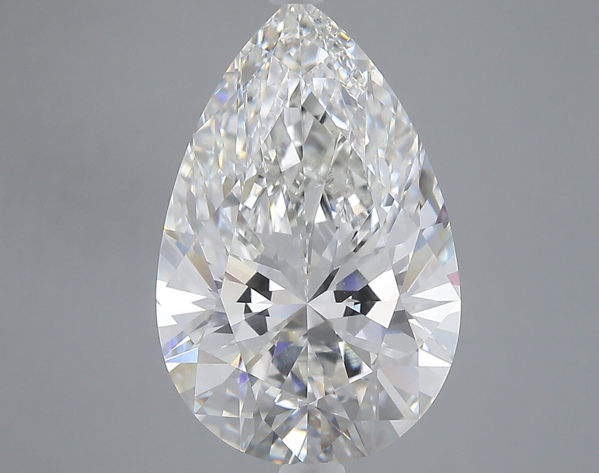7.10 carat pear lab grown diamond F color VS1 clarity