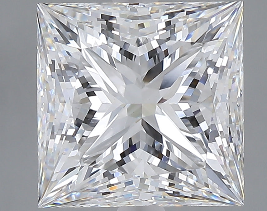 5.06 carat princess lab grown diamond E color VVS2 clarity