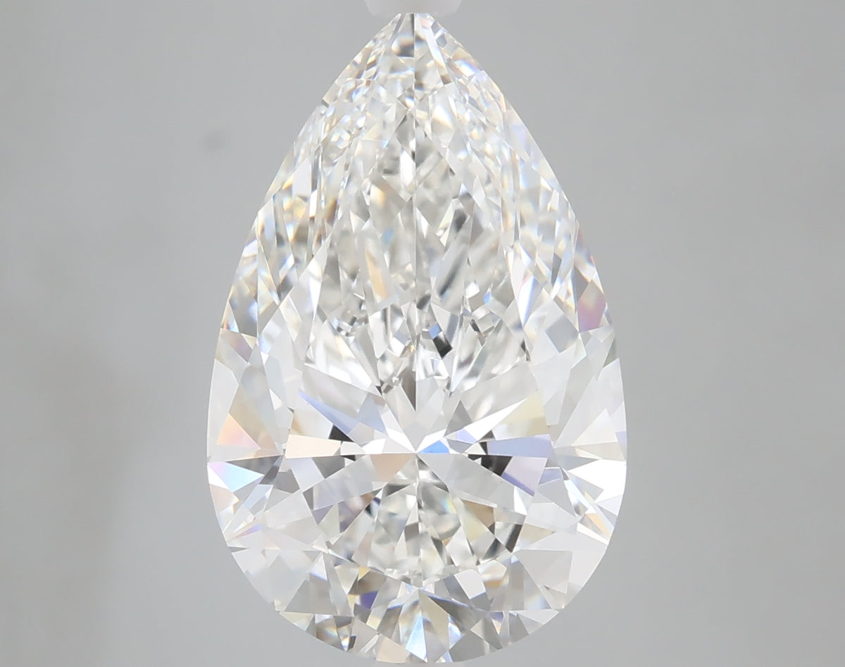 6.07 carat pear lab grown diamond F color VVS2 clarity