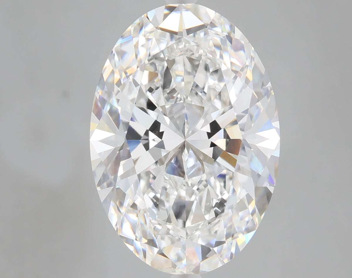 8.10 carat oval lab grown diamond F color VVS2 clarity