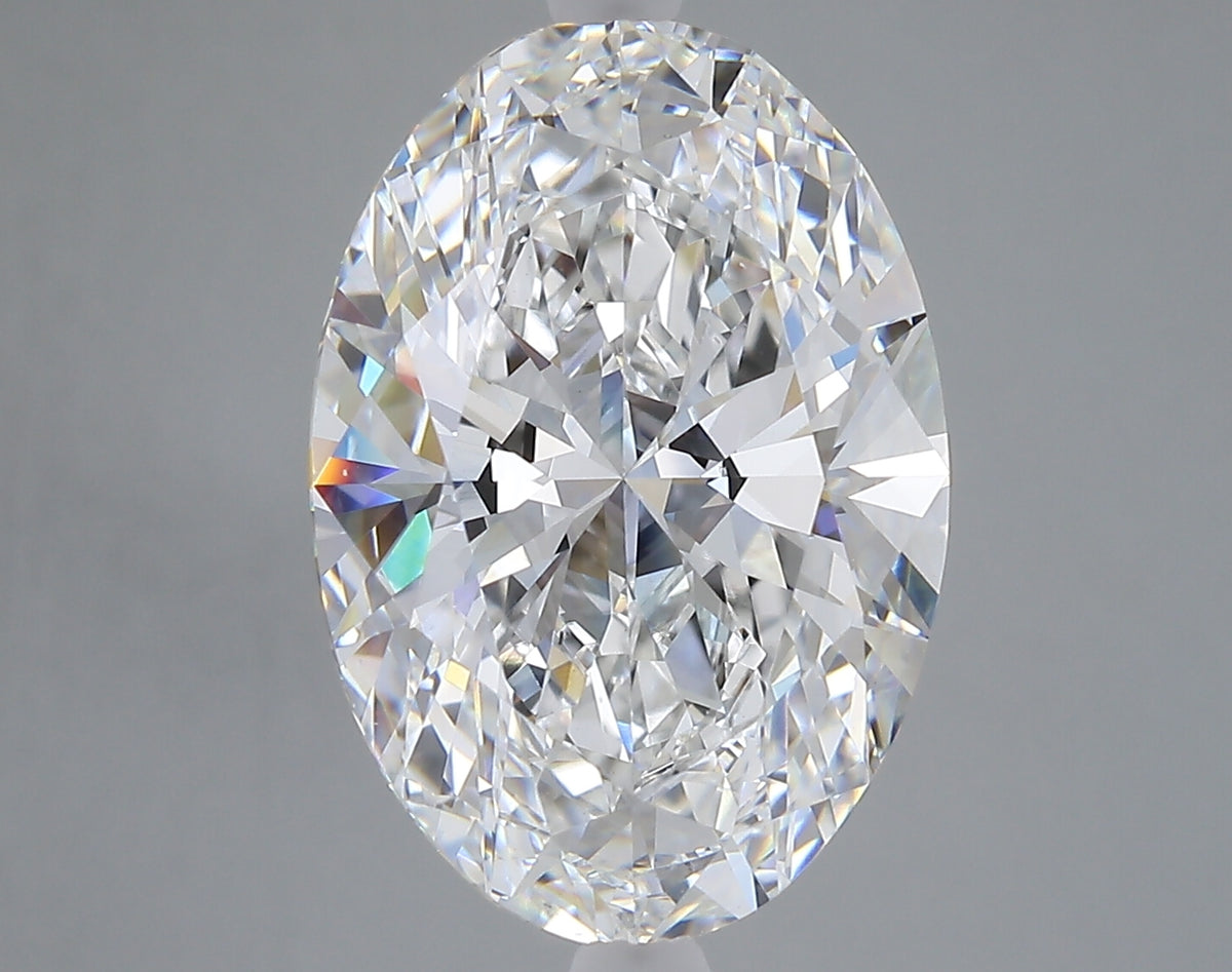 7.06 carat oval lab grown diamond E color VS1 clarity