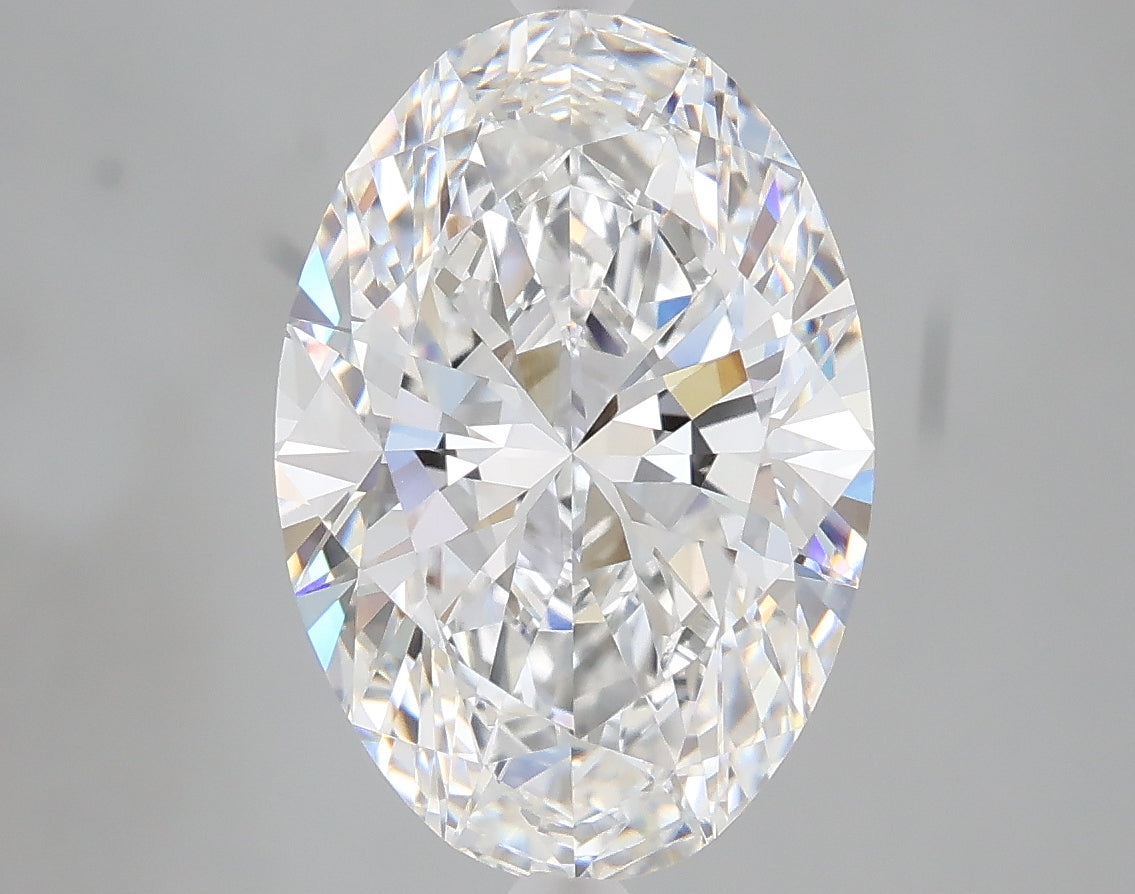 4.04 carat oval lab grown diamond E color VVS2 clarity